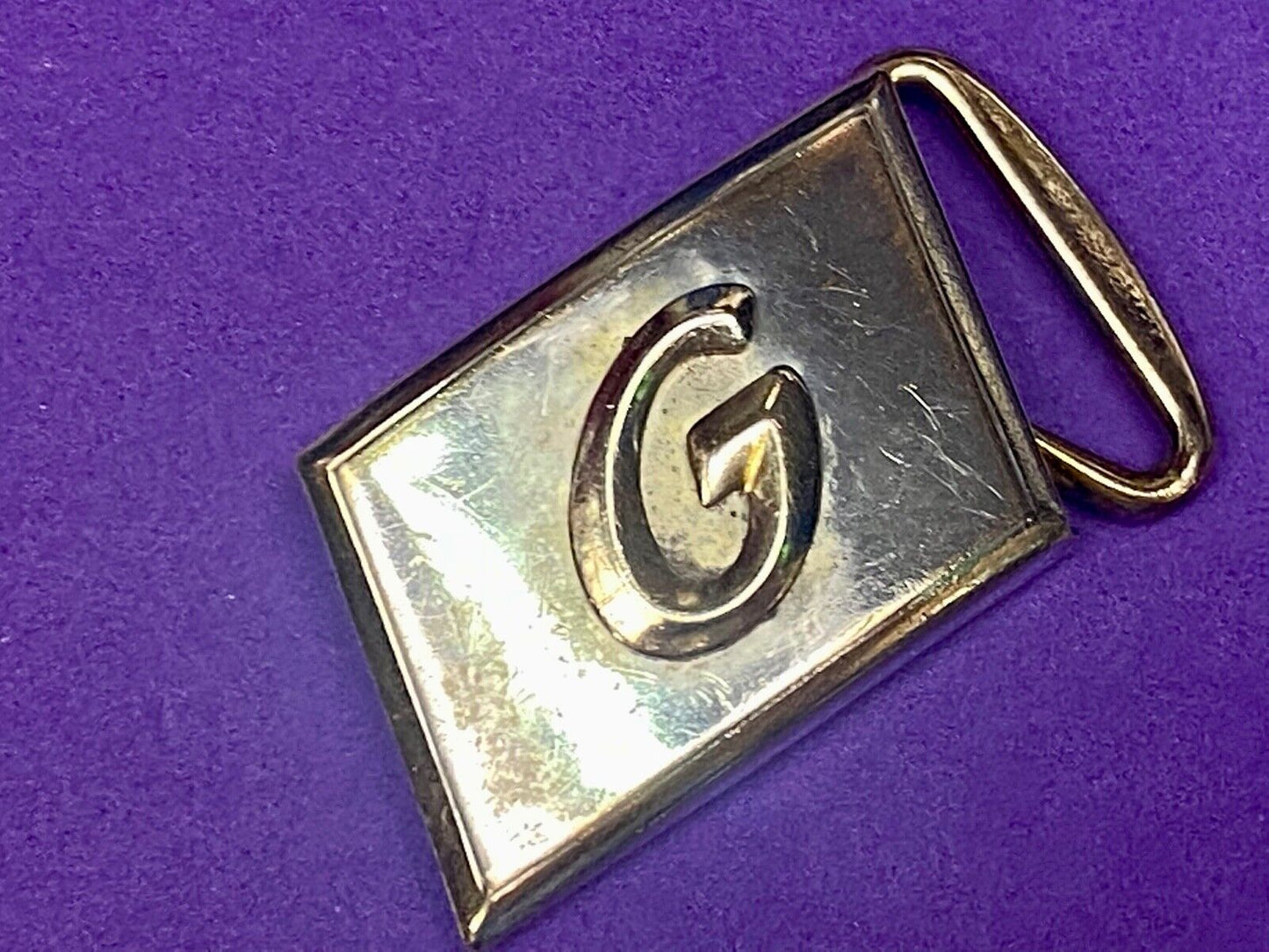 Vintage Hickok Usa Alphabet Letter "G" 1.5" Monogram Belt Buckle