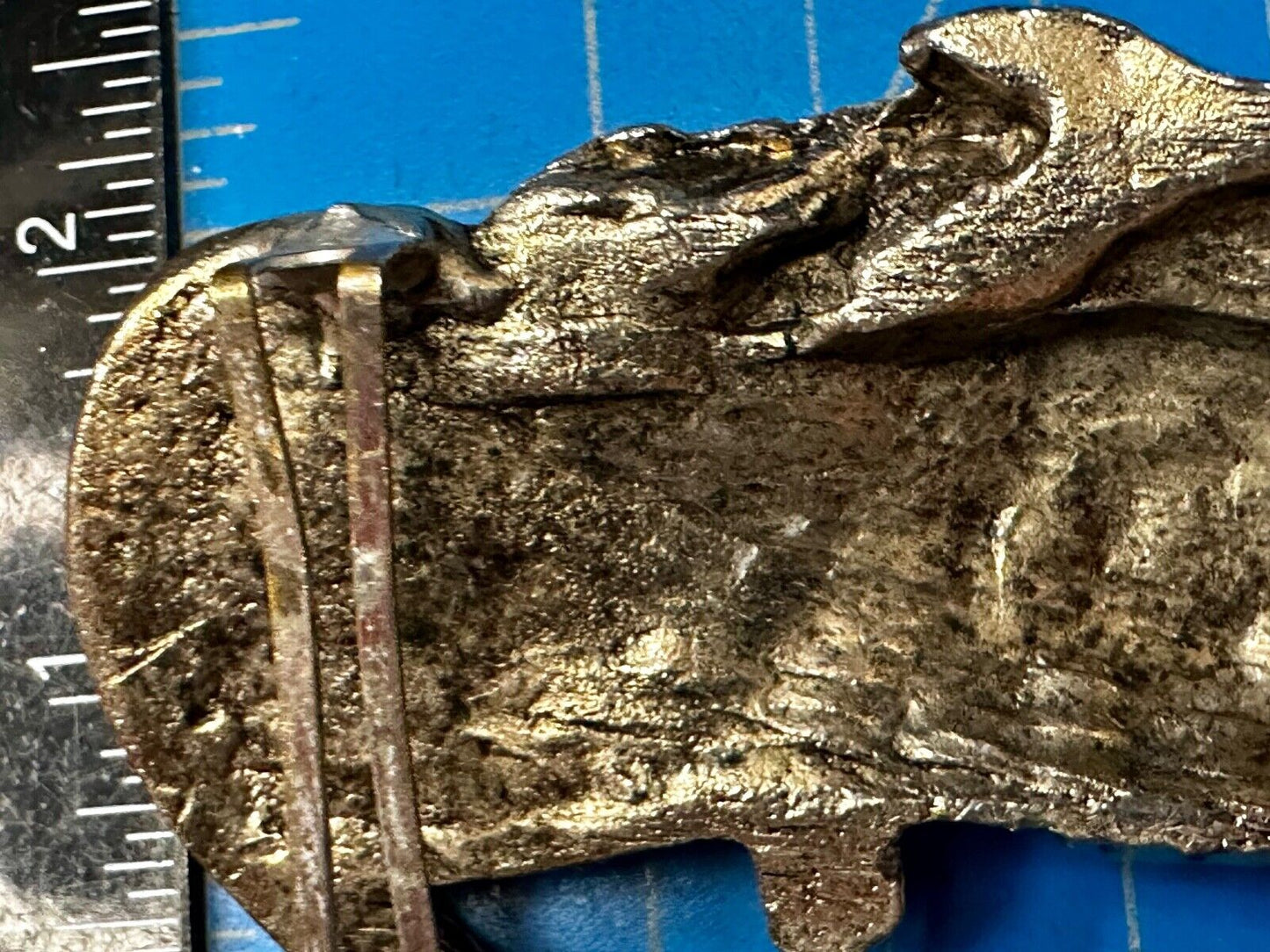 Two Horses Through Lucky Horseshoe Vintage Large Western Vintage Belt Buckle