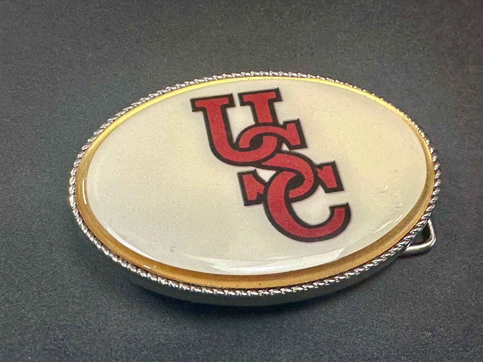 USC University of Southern California LED Flashing belt buckle w/ fresh battery!
