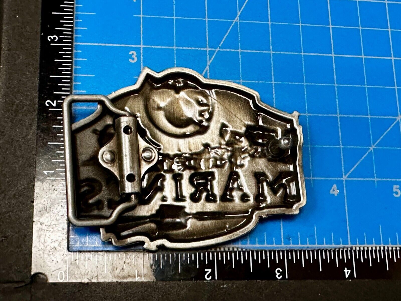 United States Marines Raised Colorful Patriotic Usa American Belt Buckle