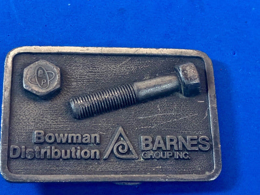 Vintage Bowman Distribution. Bolts and Screws  BARNES Group  belt buckle 