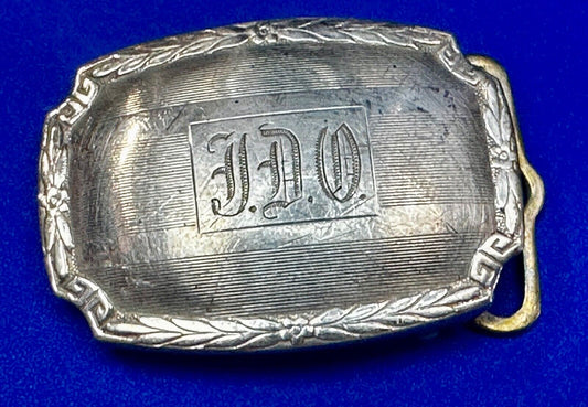 TDO Engraved Letters Monogram Sterling Silver Belt Buckle -   Sept 11 20 MG & Co