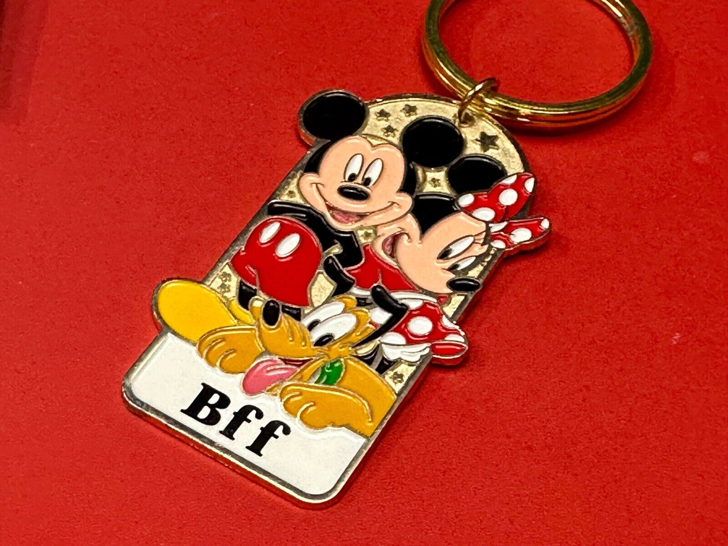 BFF Mickey, Mine and Pluto best friends Disneyland Keychain - Key Ring Chain