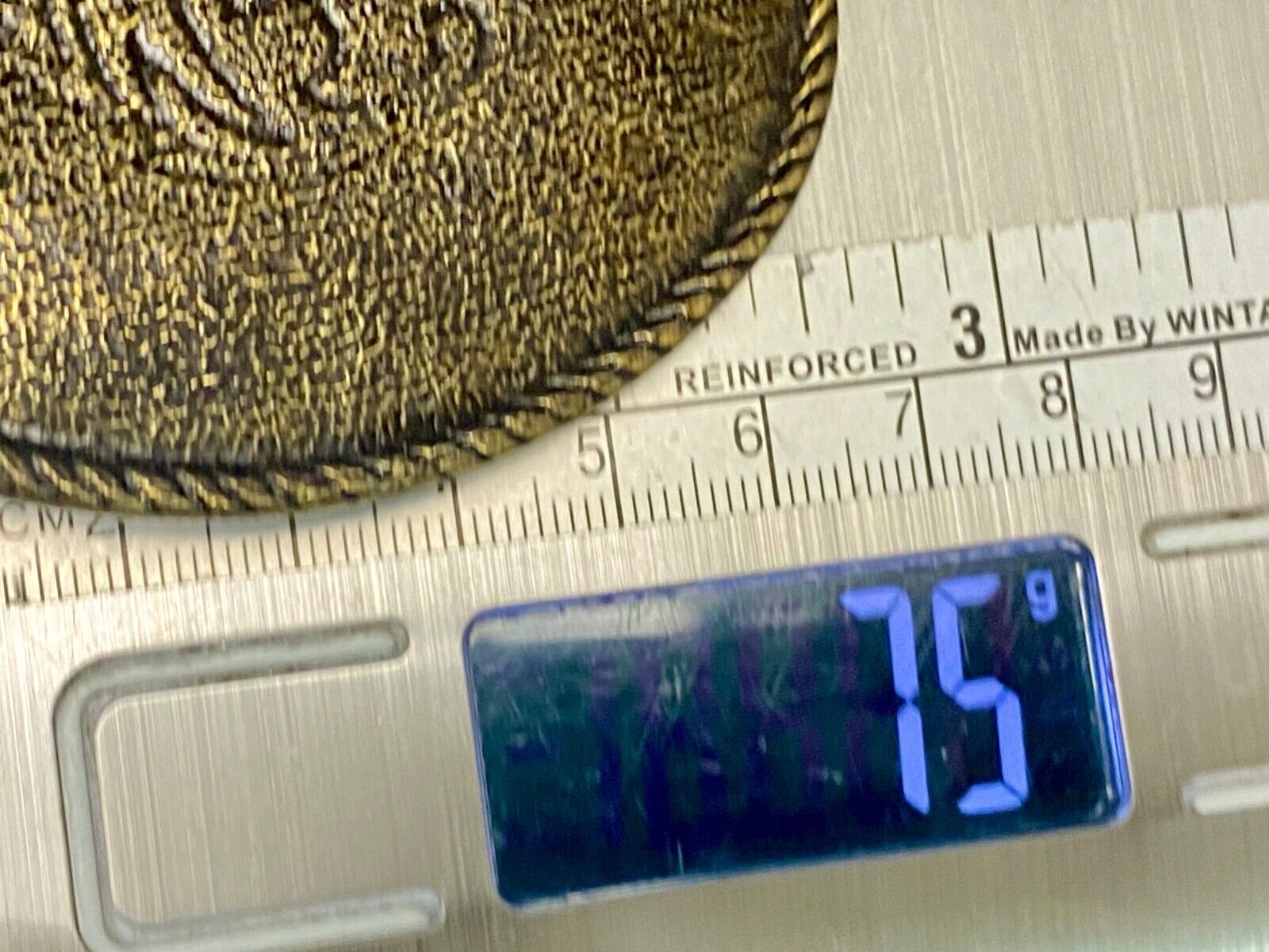 Unknown Markings On Brass Tone Rope Boarder Belt Buckle  - Project?