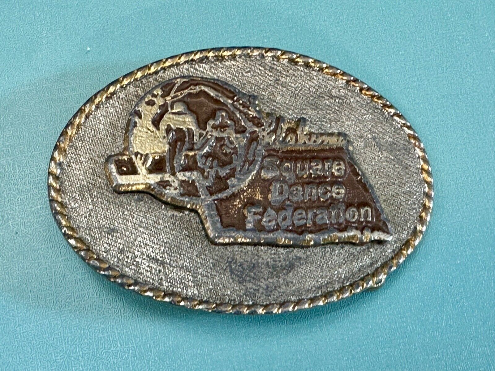 Vintage Alabama Square Dance federation belt buckle to restore