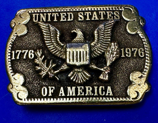 United States of America Patriots Eagle Shield Emblem Vintage Adezy Belt Buckle