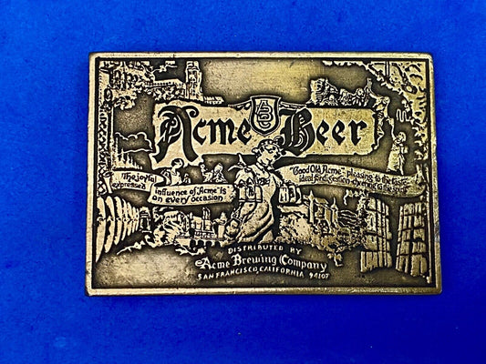 Acme Beer Brewing Company Collectors Hpc Belt Buckle San Fransisco California 