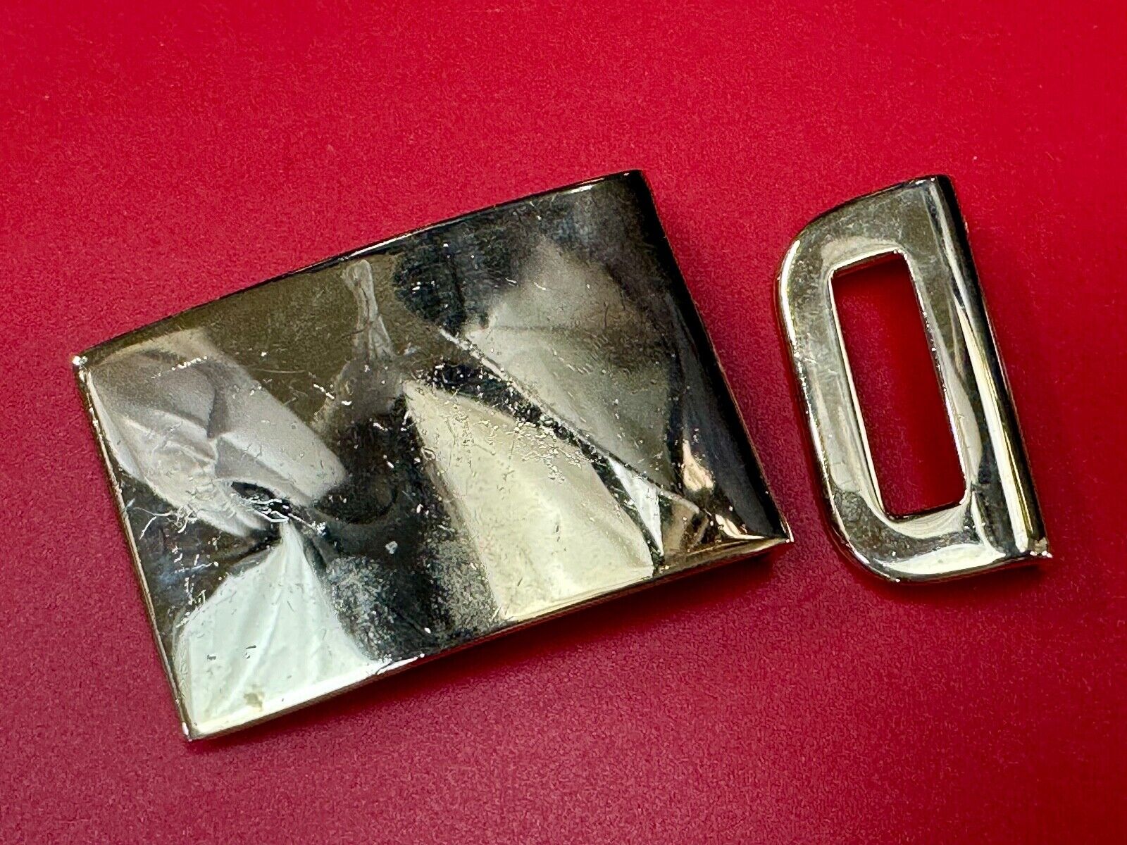 6-76  USMC Marines Military Dress Solid Brass belt buckle with attachment