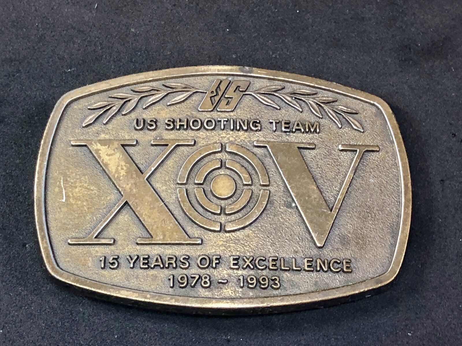 US shooting team XOV belt buckle - 15 years of excelence 
