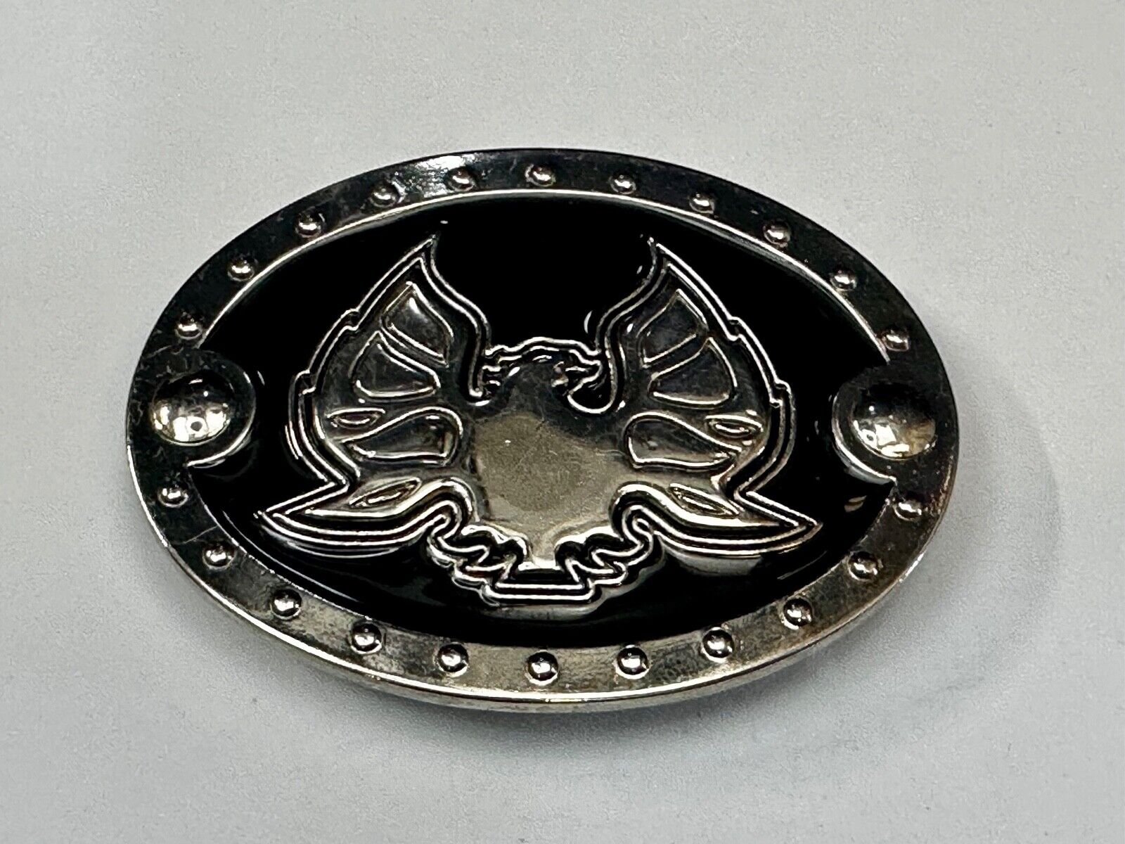 American Pride Flying  Patriotic Bald Eagle Black & Silver Color Belt Buckle