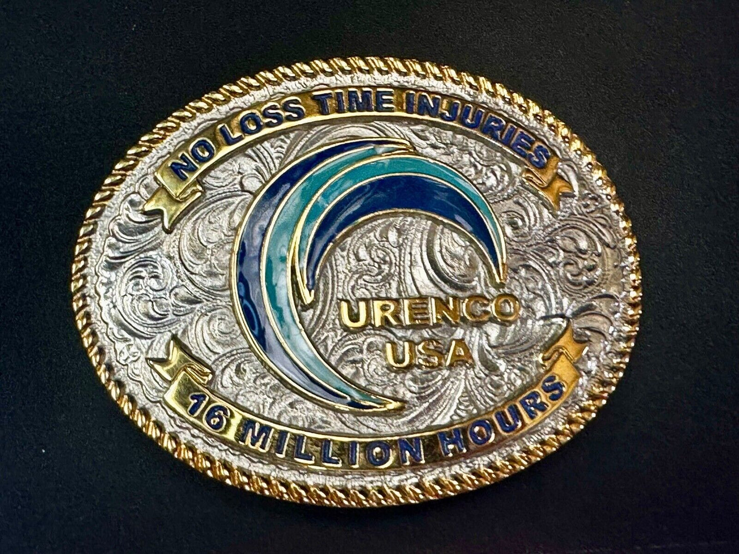 URENCO USA New Mexico  No Loss Time Injuries 16 Million Hours Belt Buckle by JIM