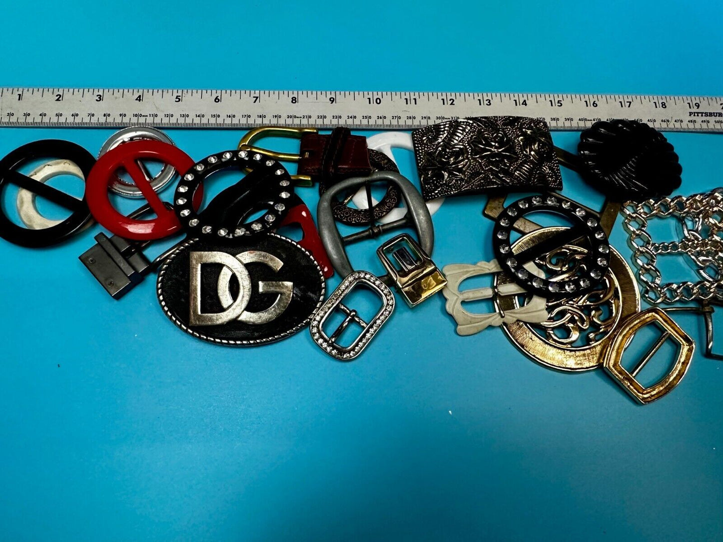 23 Vintage to Modern Scarf Slides Belt buckles -  Lot, Grab Bag - Resale Gifts!