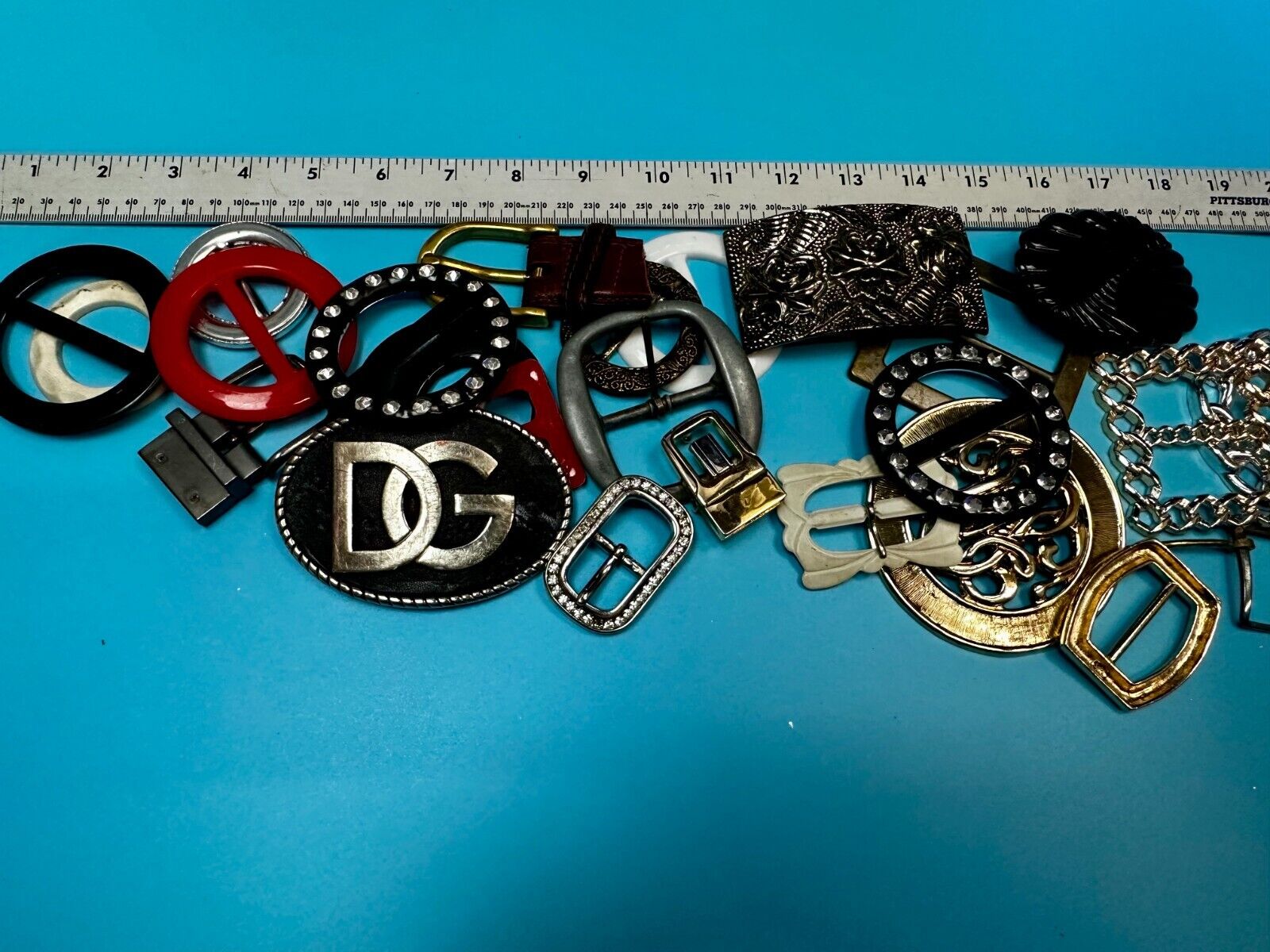 23 Vintage to Modern Scarf Slides Belt buckles -  Lot, Grab Bag - Resale Gifts!