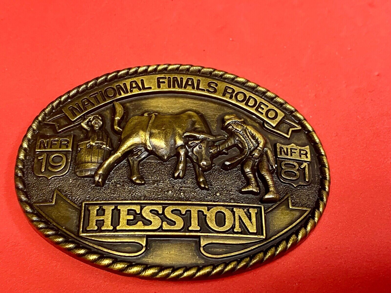 1981 Nfr Hesston Rodeo Finals, Limited Edition Collector's Belt Buckle