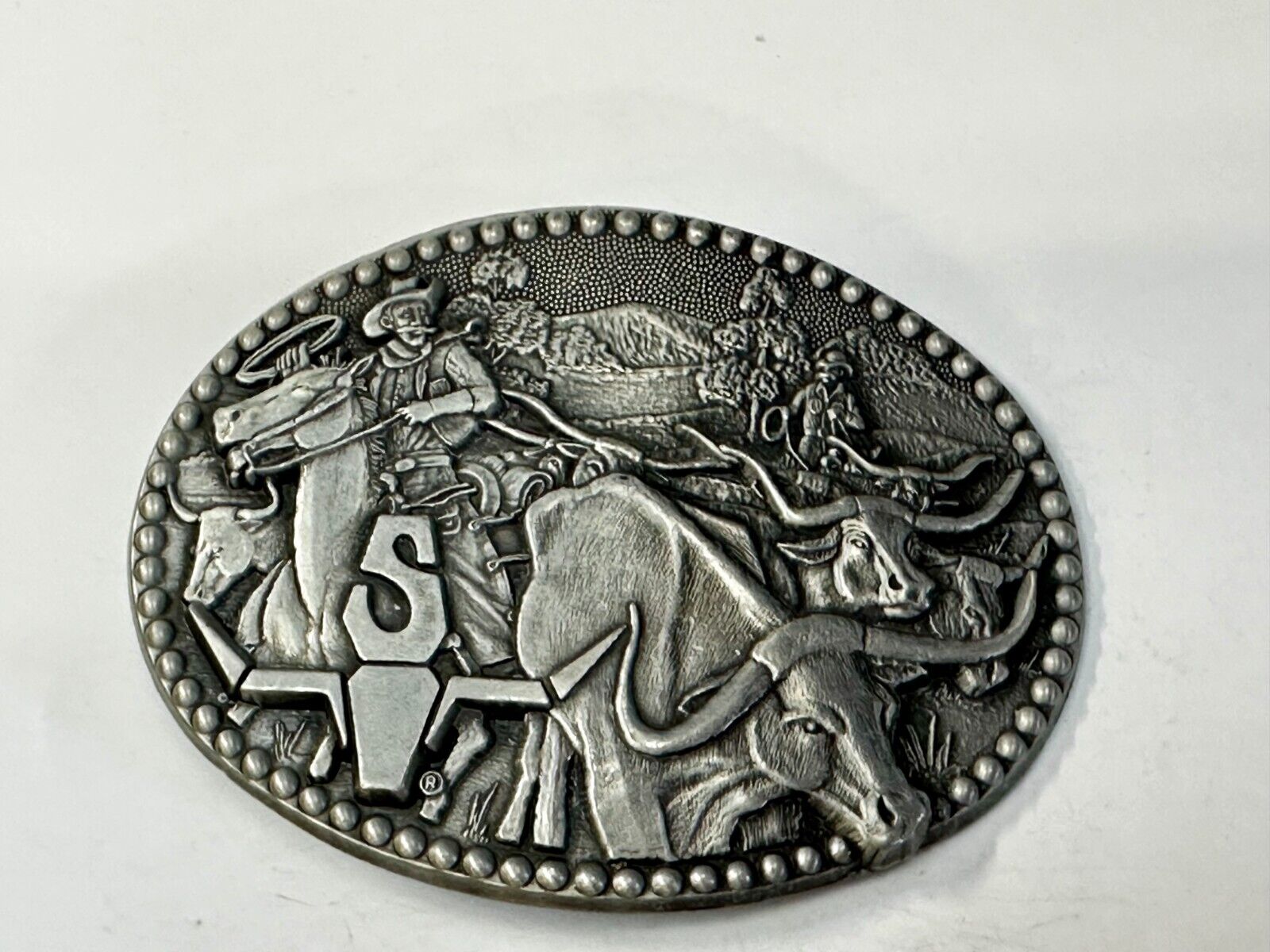 Award Design Medals Zee Series Longhorn Cattle Drive Cowboy Western Belt Buckle!