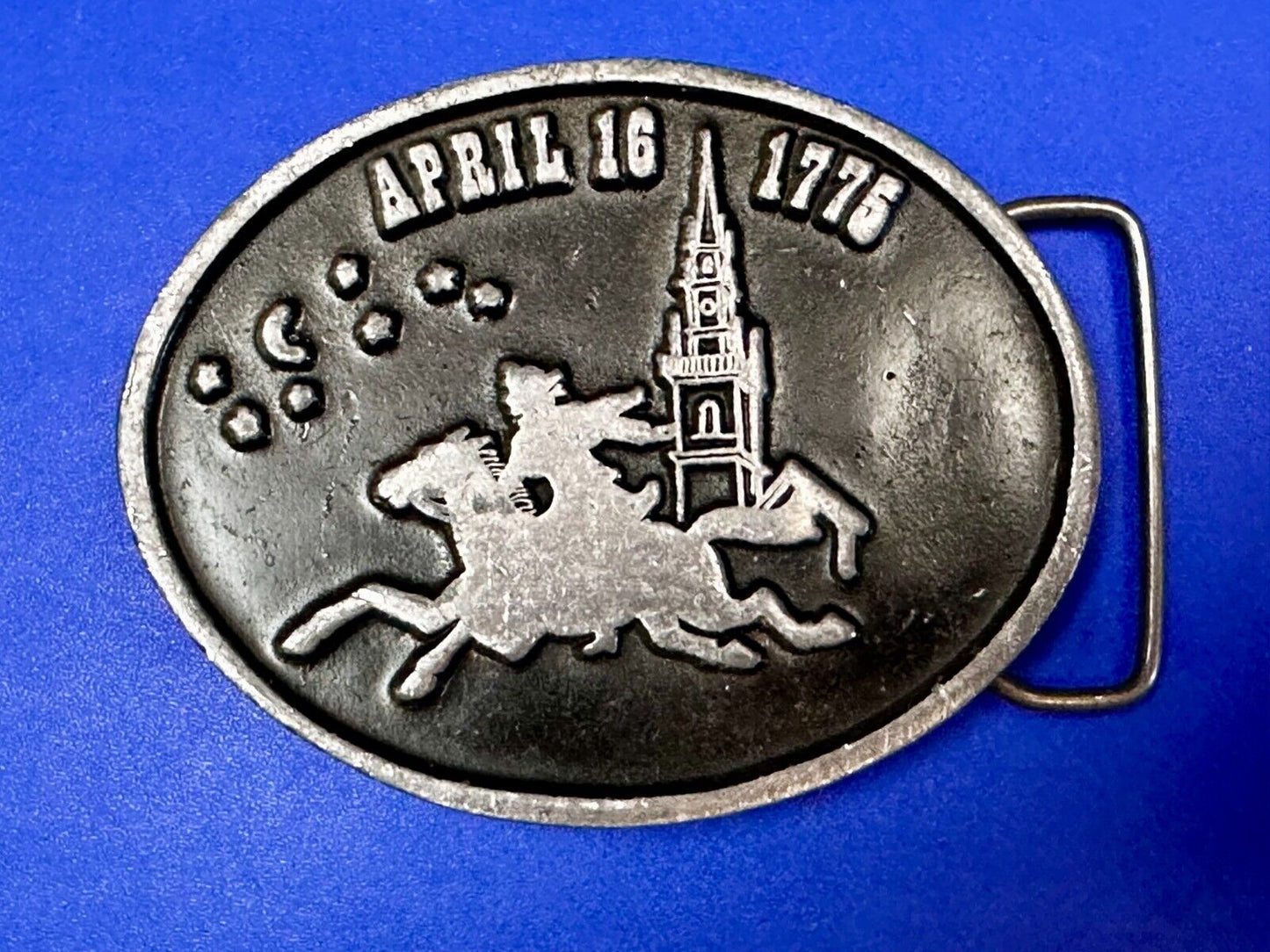 April 16 1775 Longfellow The Midnight Ride of Paul Revere Belt Buckle by Koleaco