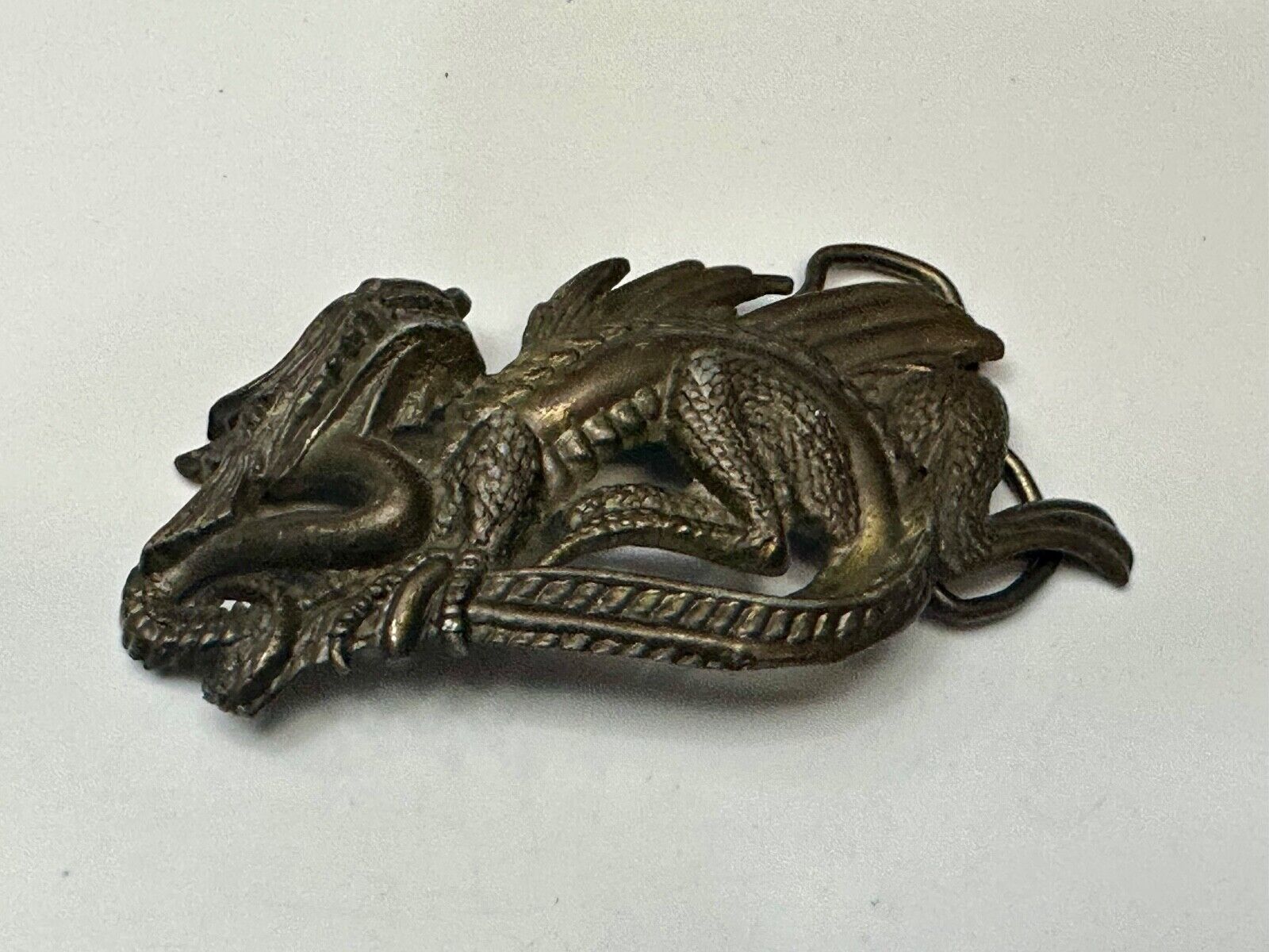 Vintage Chinese Dragon  Vintage artisan? Large Oversized Belt Buckle