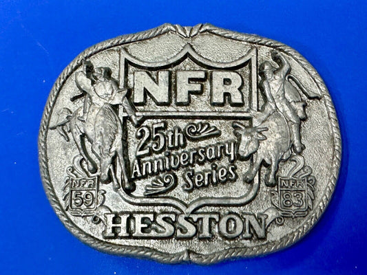 1983 Hesston National Finals Rodeo 25th Anniversary Adult Collectors Belt Buckle