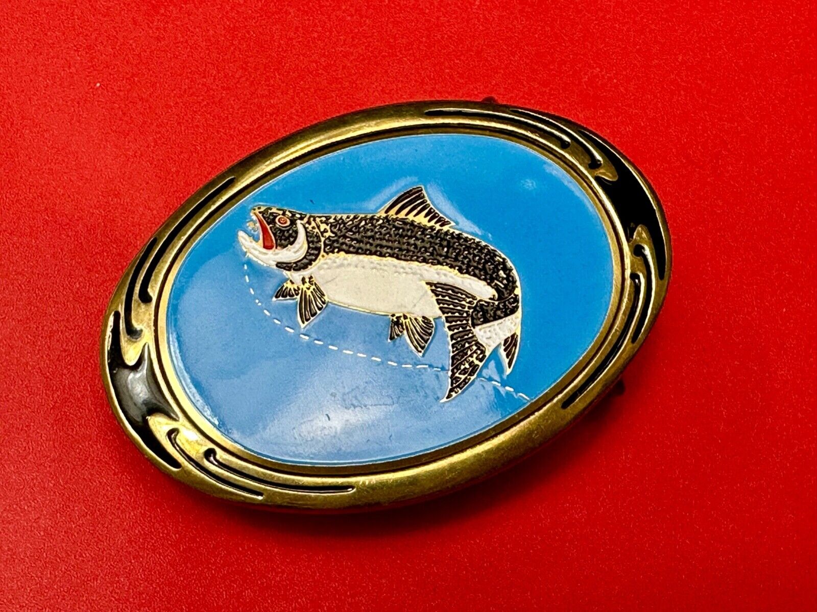 Beautiful Fly fishing - Solid brass 1988 F 09 belt buckle Fishermans gift!