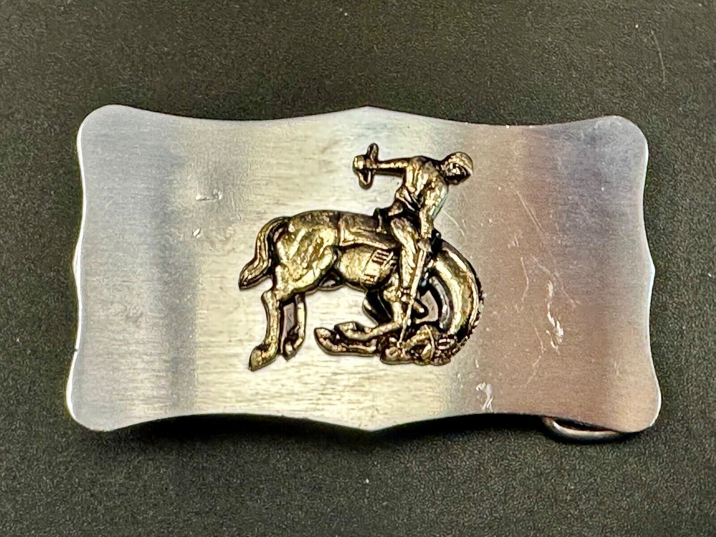 Vintage Cowboy Saddle Bronc western belt buckle Made in Japan