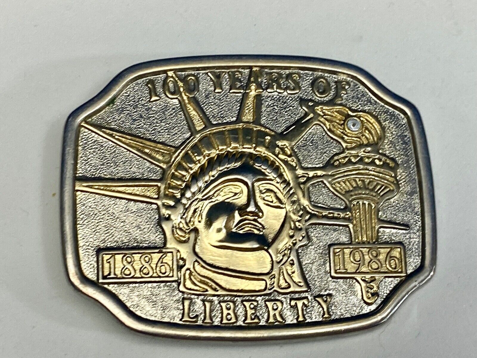 100 Years Of Lady Liberty Statue Belt Buckle  Patriotic Usa America! 