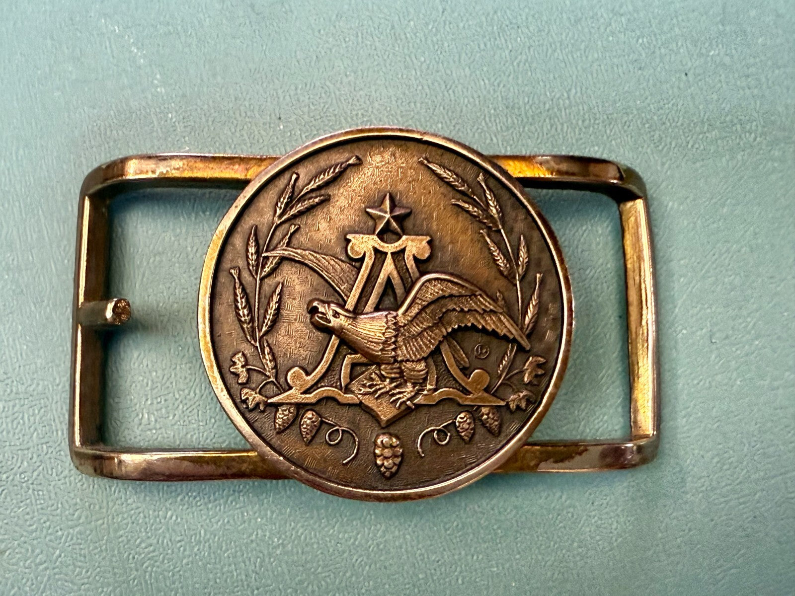 Anheuser Busch Beer Brewing Co Eagle Small Jostens Vintage Belt Buckle