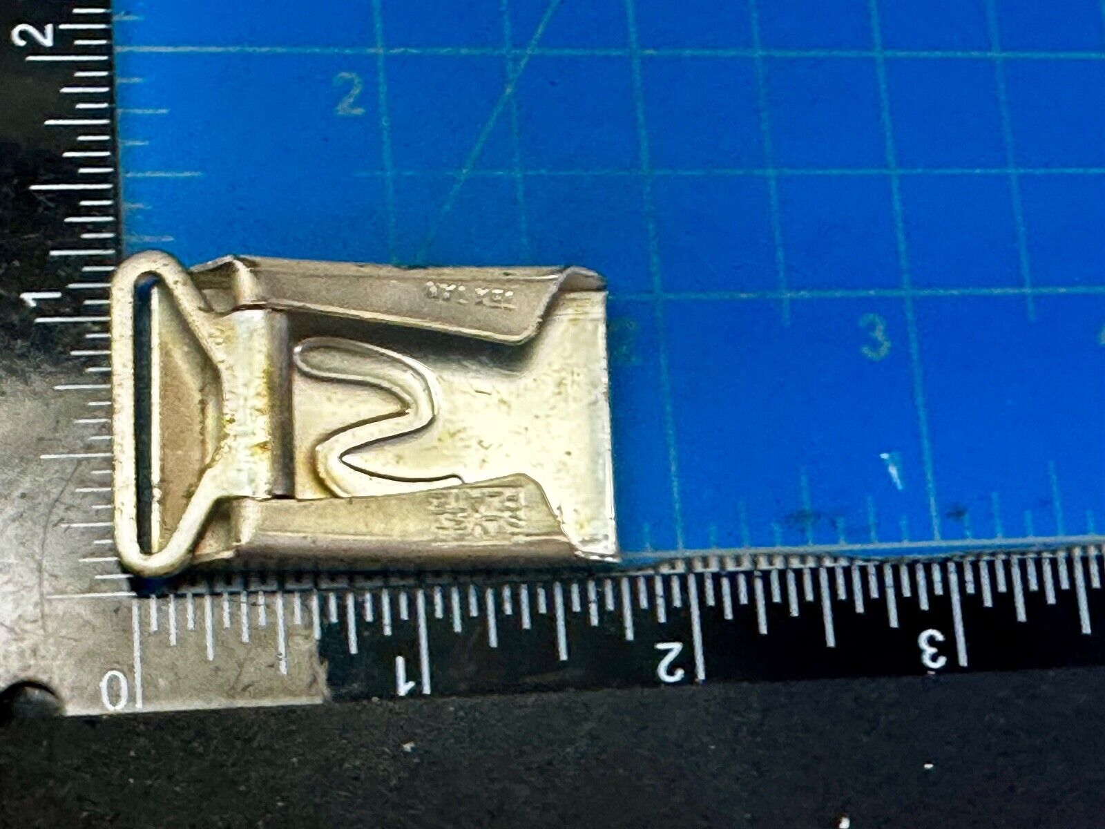 Vintage Letter S Initial Monogram Silver Plate Art Deco Belt Buckle by Tex Tan