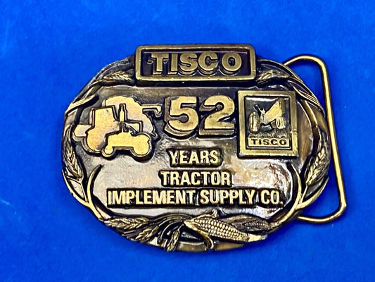 Tisco Tractor Implement Supply Agriculture Farm 52 Year Celebration Belt Buckle