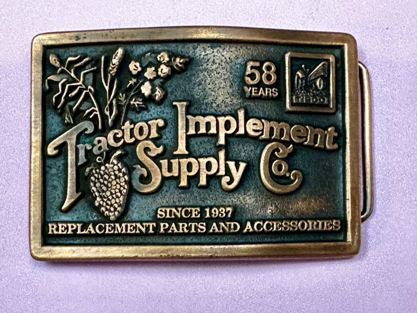 58 Years TISCO Tractor Implement Supply company NOS Belt Buckle by Speccast