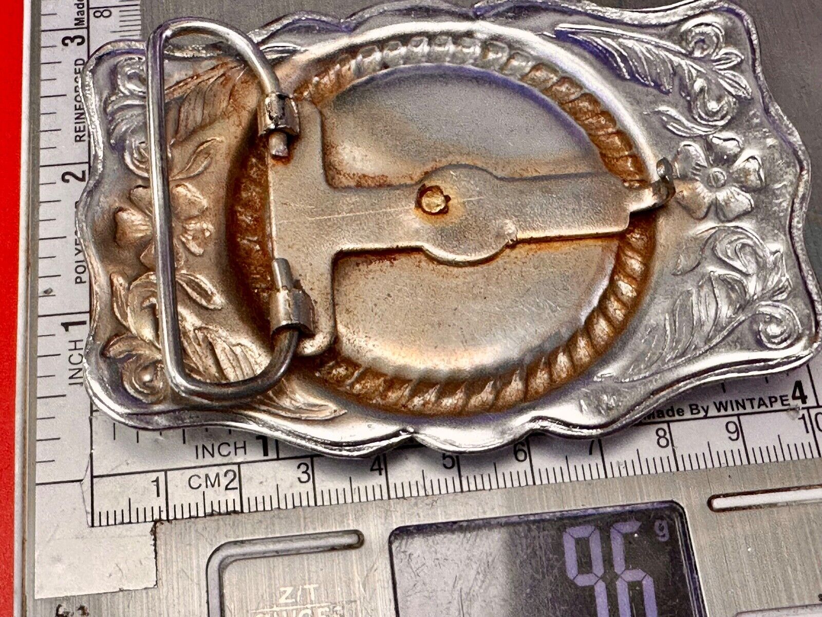 Vintage Longhorn cow steer - cowboys cowgirls western centerpiece belt buckle