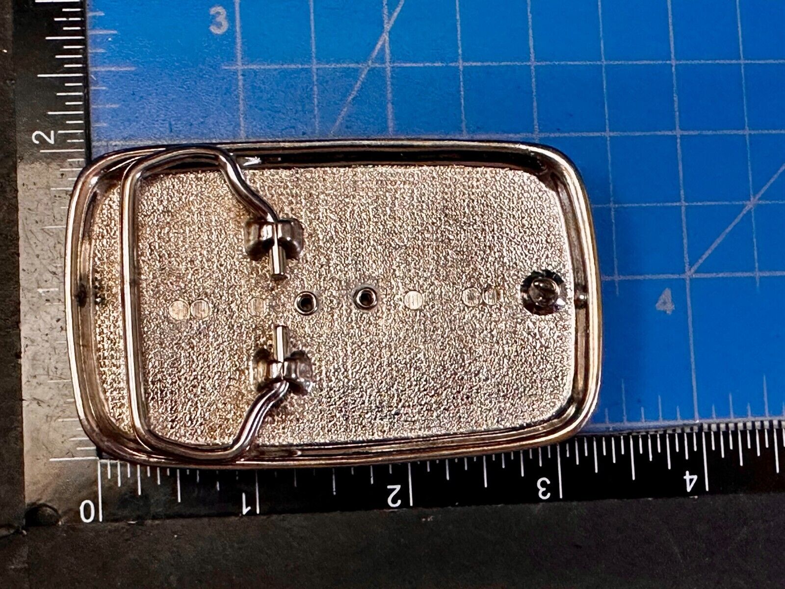 Vintage Faux Stone Belt Buckle - or Blank for your silver dollar coin Project!