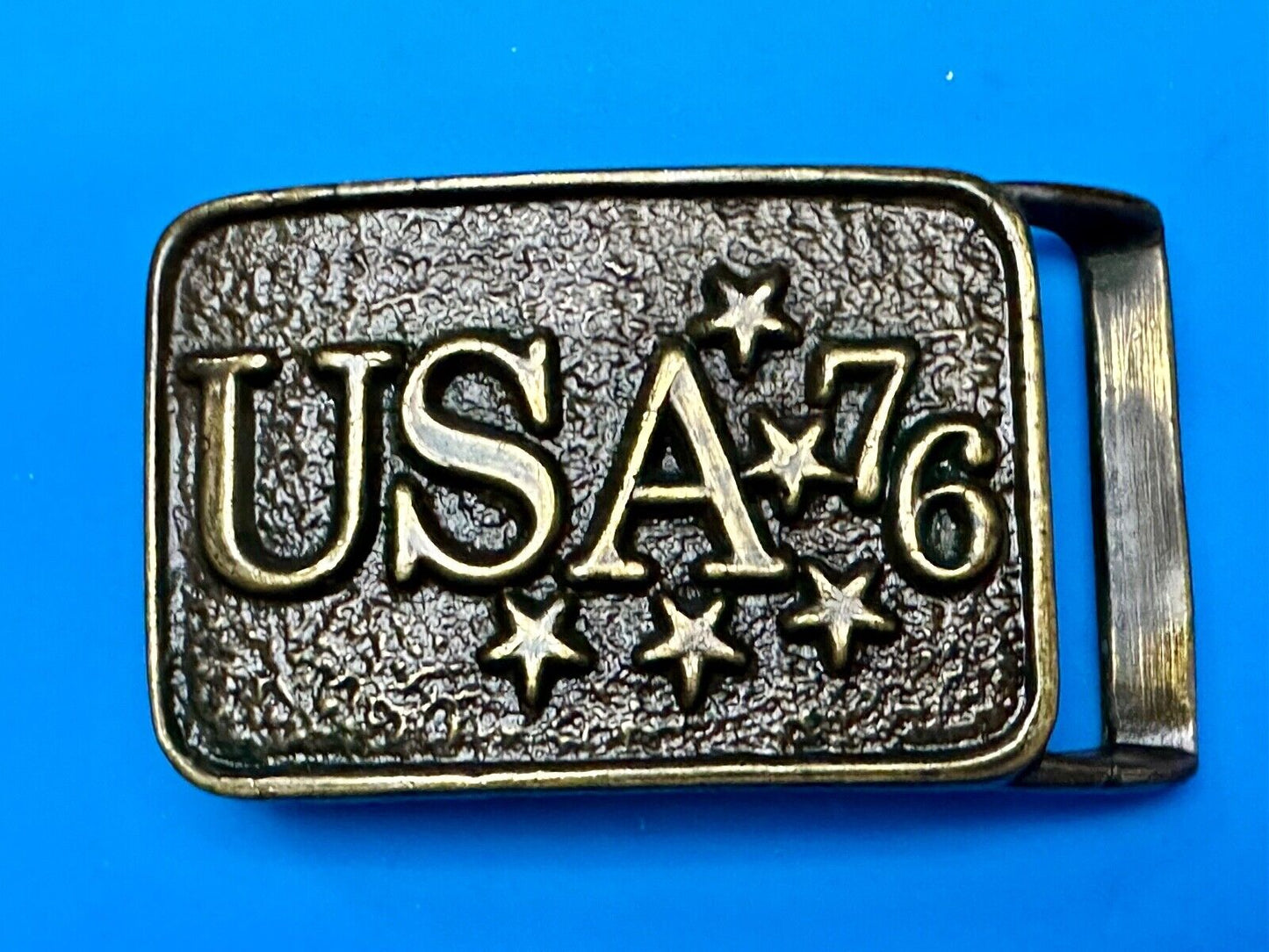 USA 76 - Patriotic American bicentennial Stars Vintage Belt Buckle