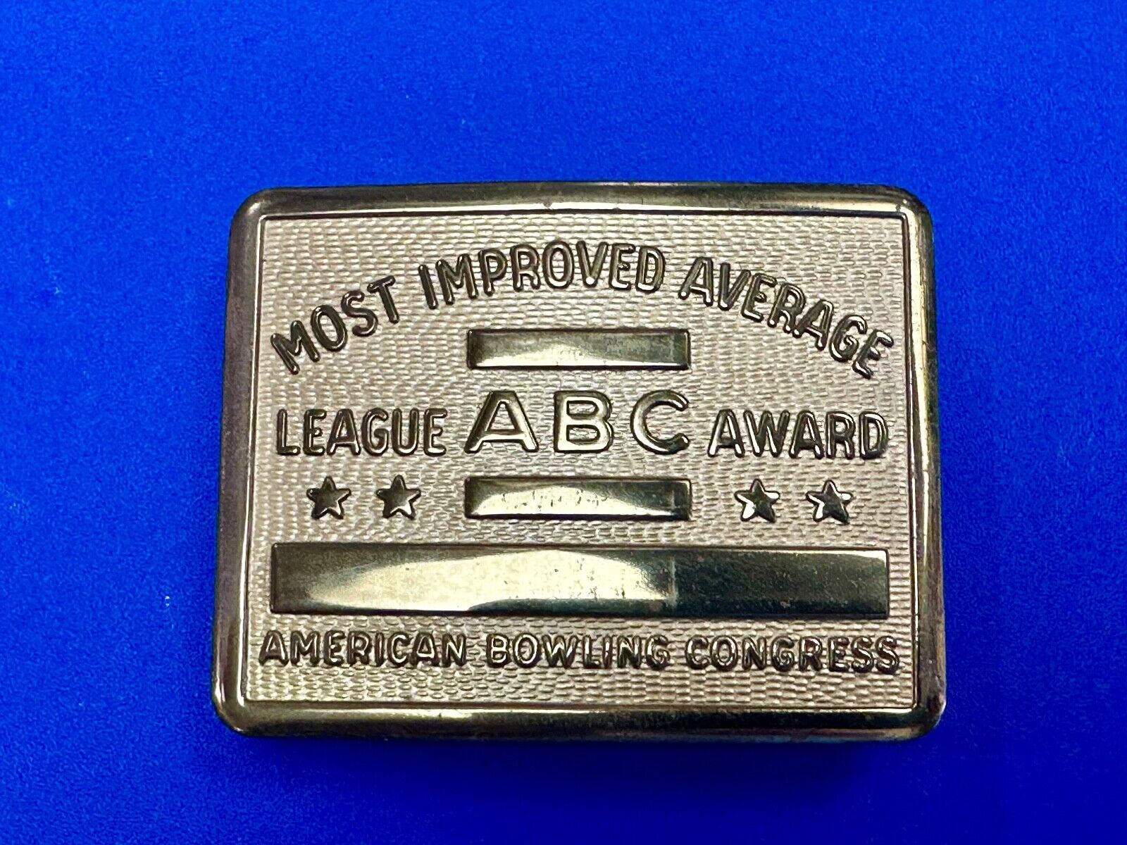 ABC American Bowling Congress Eleven-In-A-Row Brass Belt Buckle to engrave!