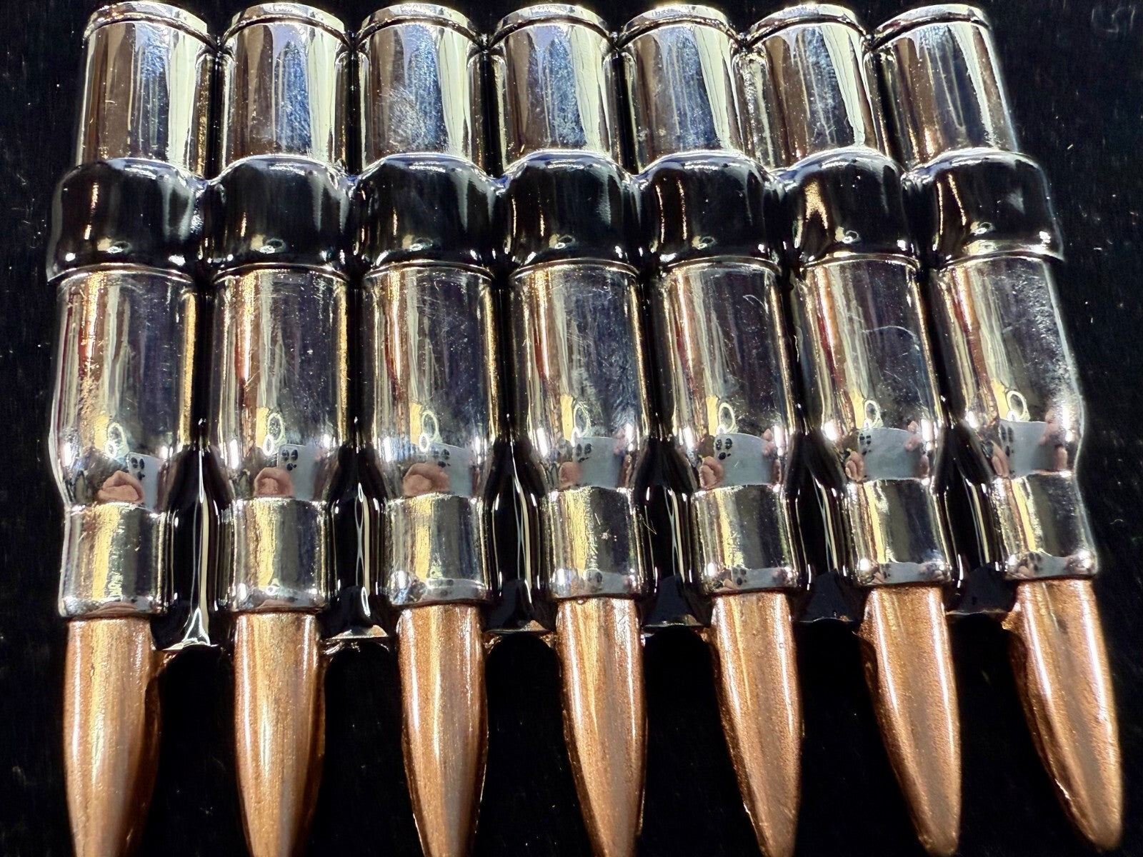 Ammo Bullets Clip MOS Figural Seven Shots Gun Collectors Heavy Large Belt Buckle