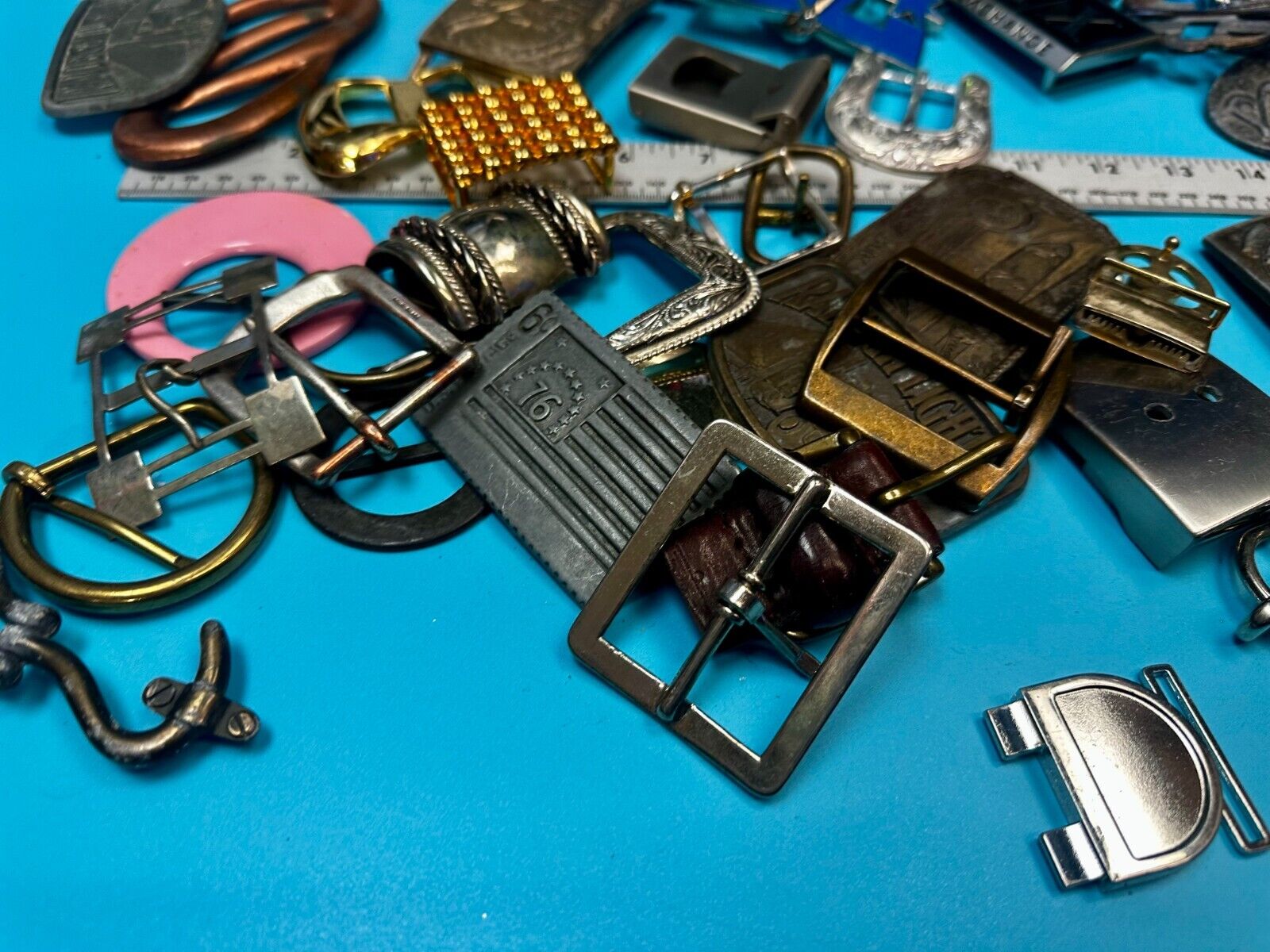 8 Pound LOT Vintage & Modern Belt buckles - Grab Bag - Resale Opportunity Gifts!