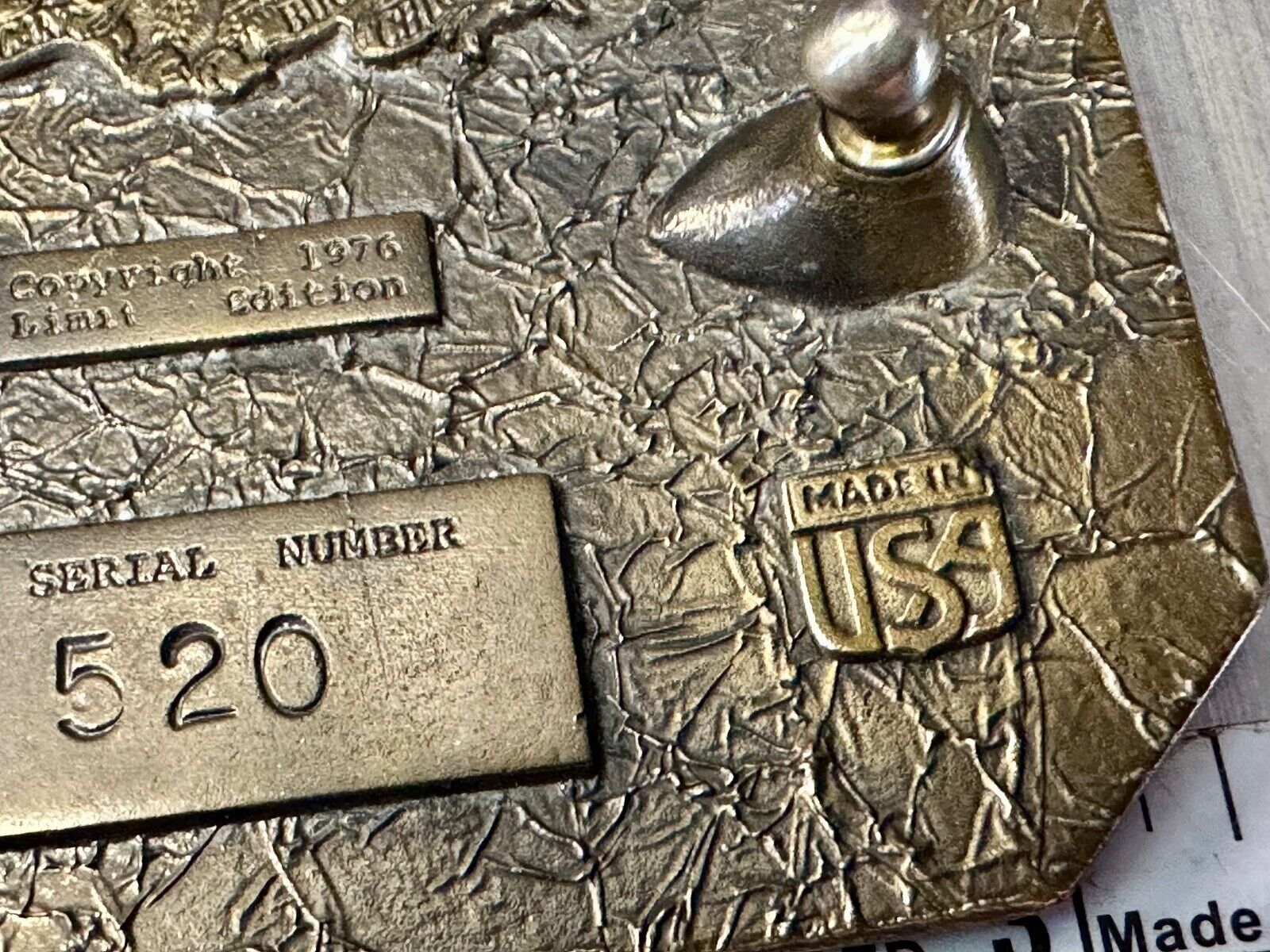Two deer  / doe nature 1976 Great American belt buckle co - perfect hunters gift