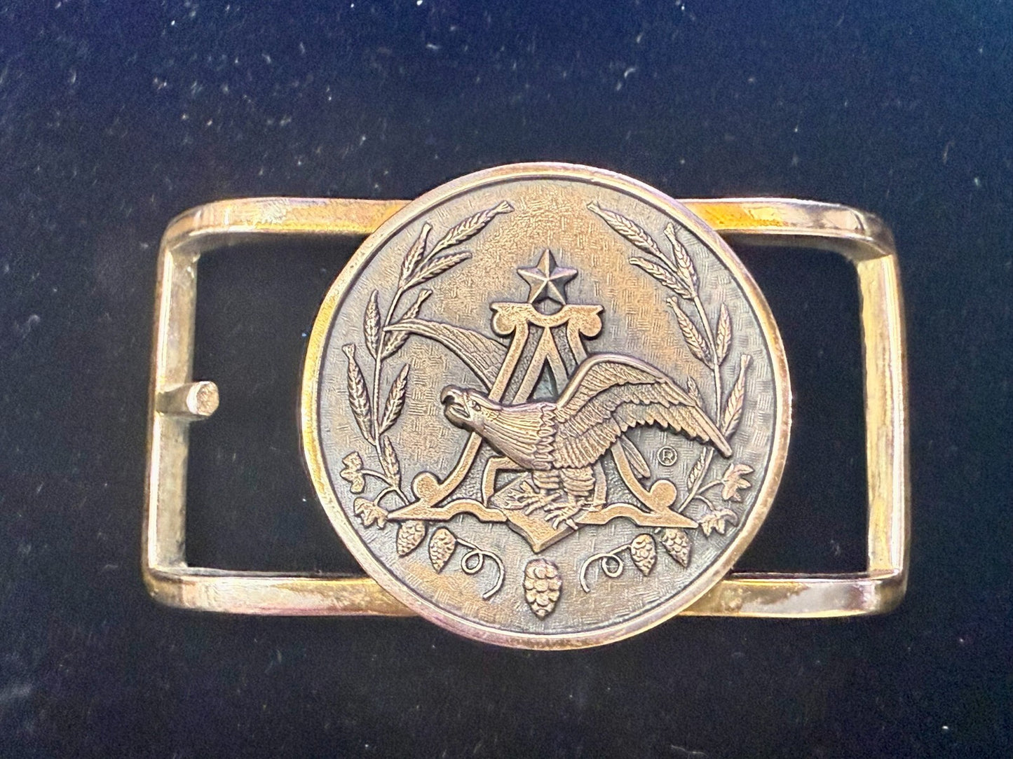 Anheuser Busch Beer Brewing Co Eagle Small Jostens Vintage Belt Buckle
