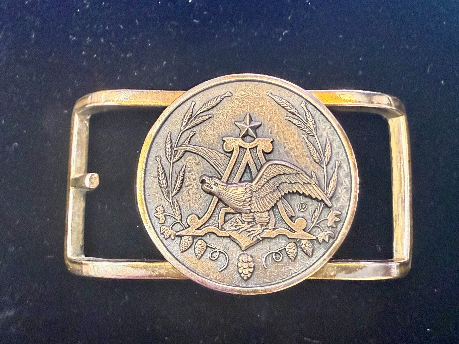Anheuser Busch Beer Brewing Co Eagle Small Jostens Vintage Belt Buckle