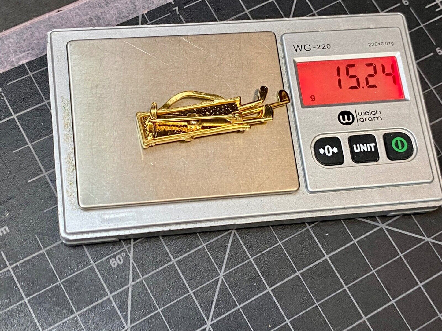  Vintage Golf Clubs Caddy Brooch Pin Ladies Jewelry Signed Tara