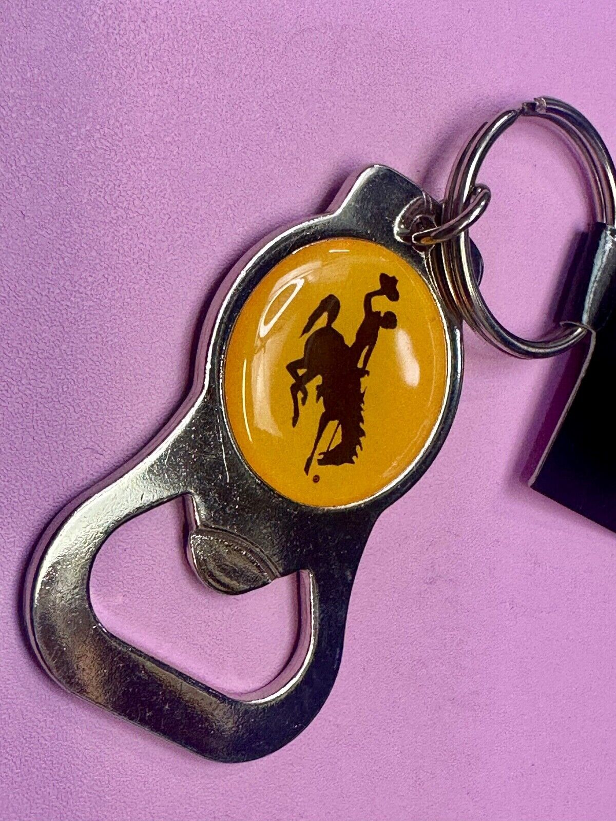 University of Wyoming Cowboys Bottle Opener Keychain Key Ring by Aminco