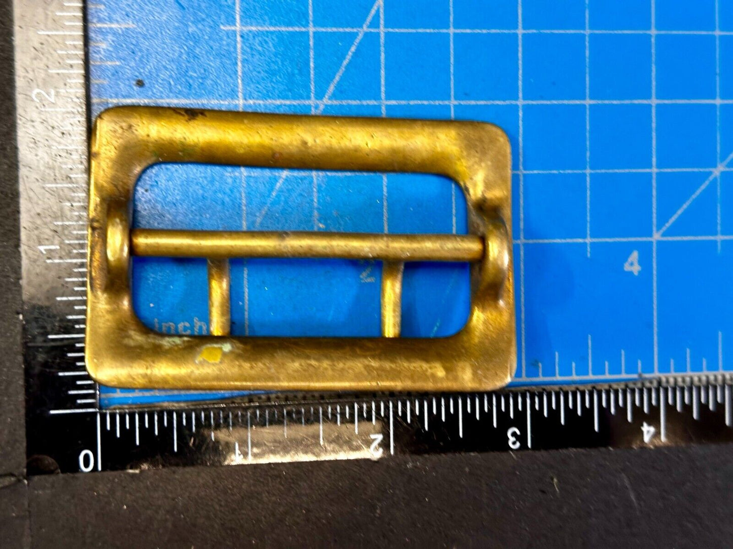 Antique Double Prong Center Bar Gold Tone Hippy Vibe Replacement Belt Buckle