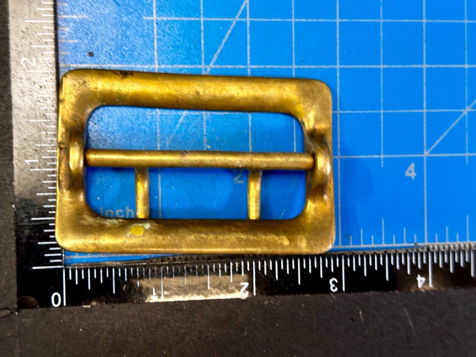 Antique Double Prong Center Bar Gold Tone Hippy Vibe Replacement Belt Buckle
