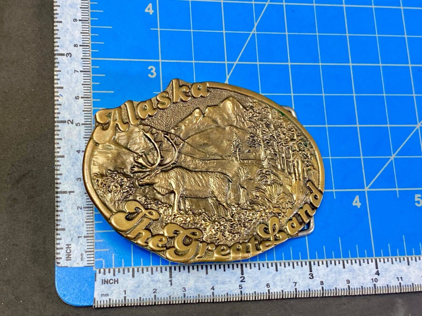 Alaska - The Great Land Vintage 1983 belt buckle - Alaska Frontier Arts LTD