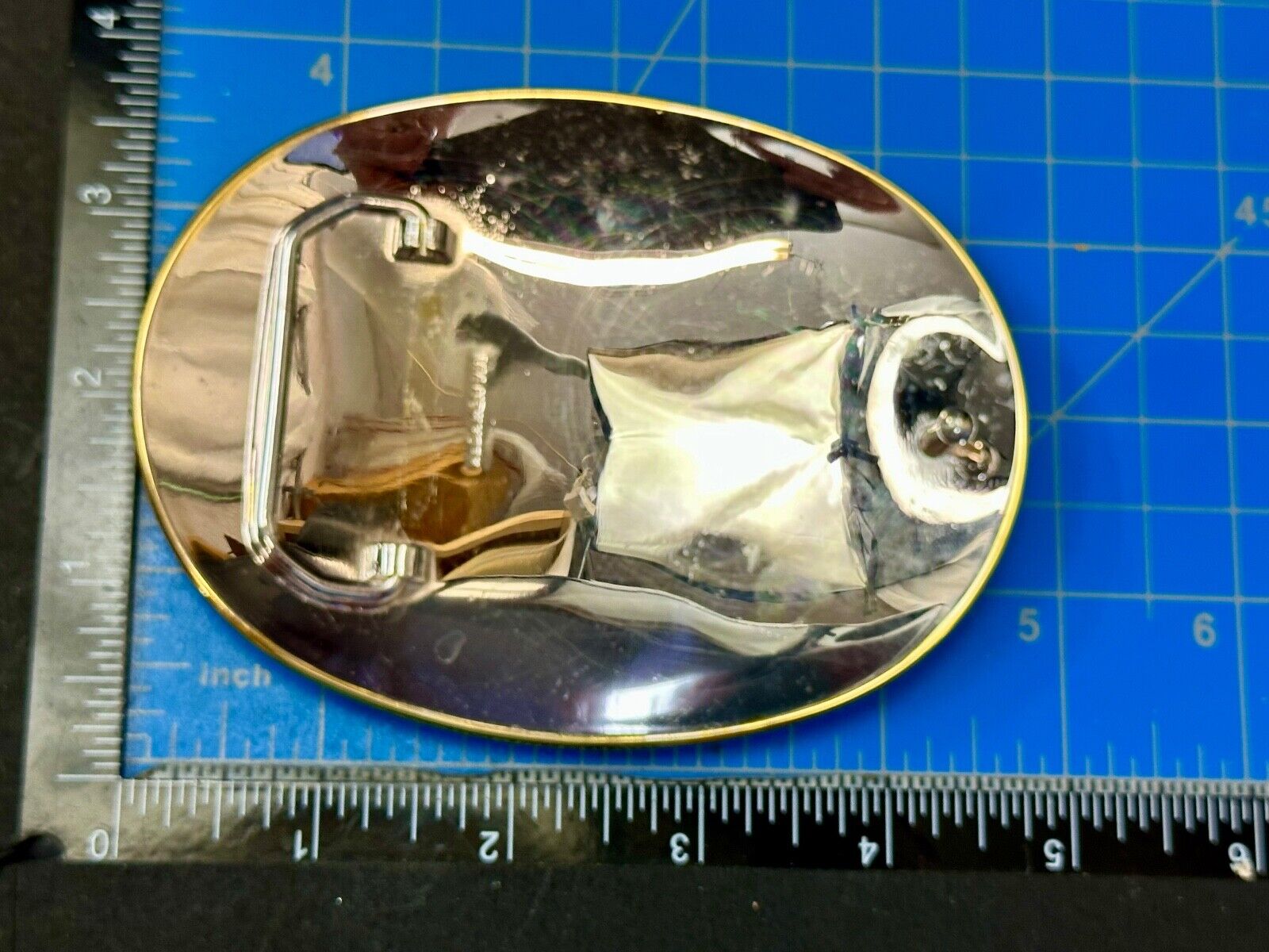 Trinidad & Tobago Flag Caribbean Country Gold Silver Red Patriotic Belt Buckle