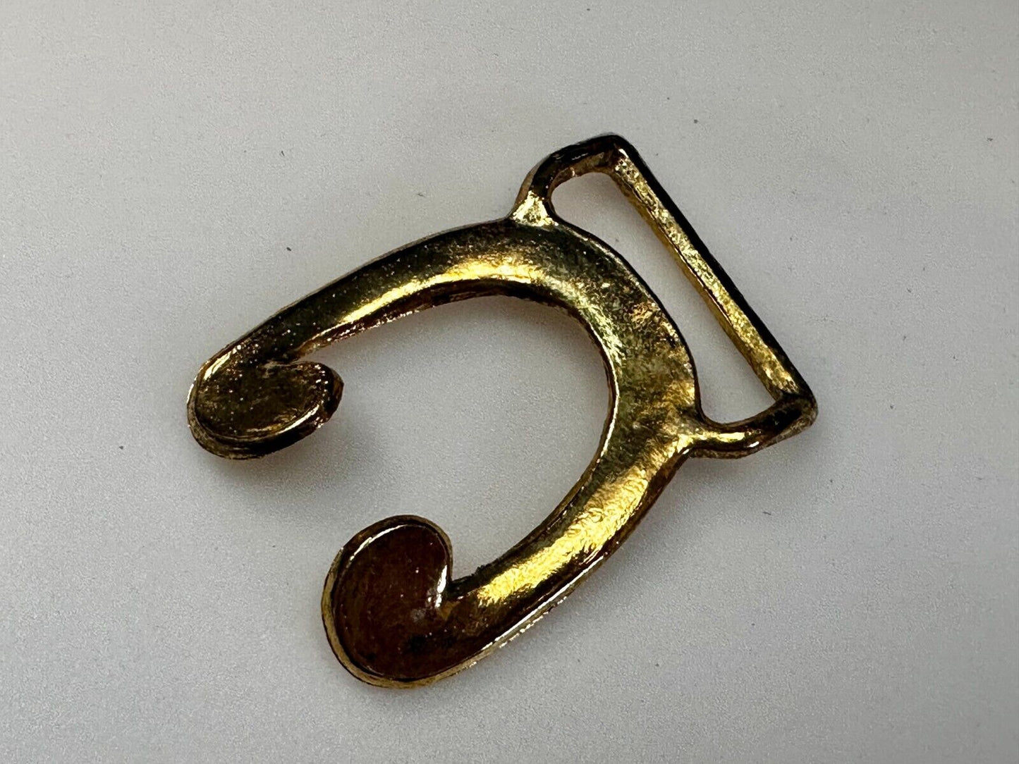 Vintage Female Connector Retro Hippy Vibe gold tone Belt Buckle