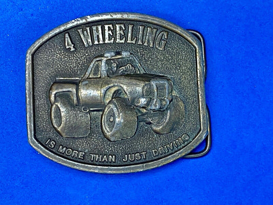 4 wheeling It's more than just driving, belt buckle by Bergamot Vintage, 1976
