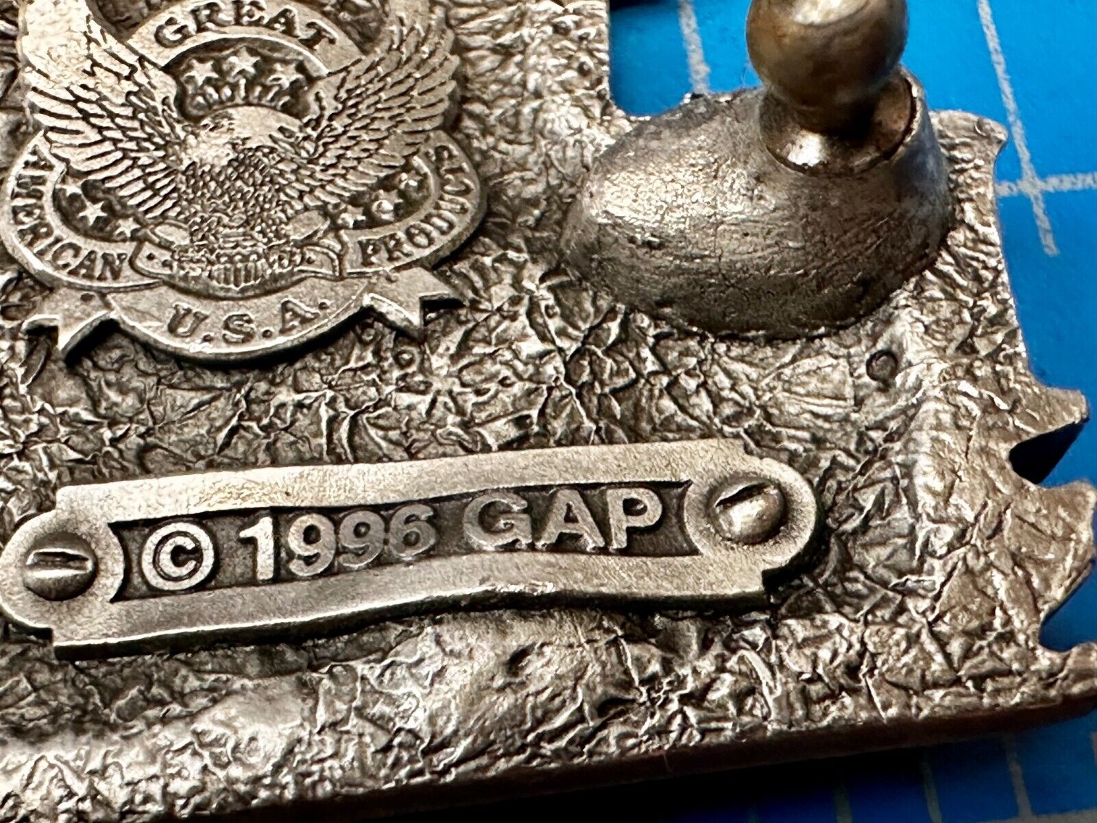 Train Locomotive Steam Engine RailRoad 1986 Great American Products Belt Buckle
