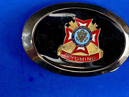 VFW VETERANS OF FOREIGN WARS -State of Wyoming Belt Buckle - Collector’s Piece