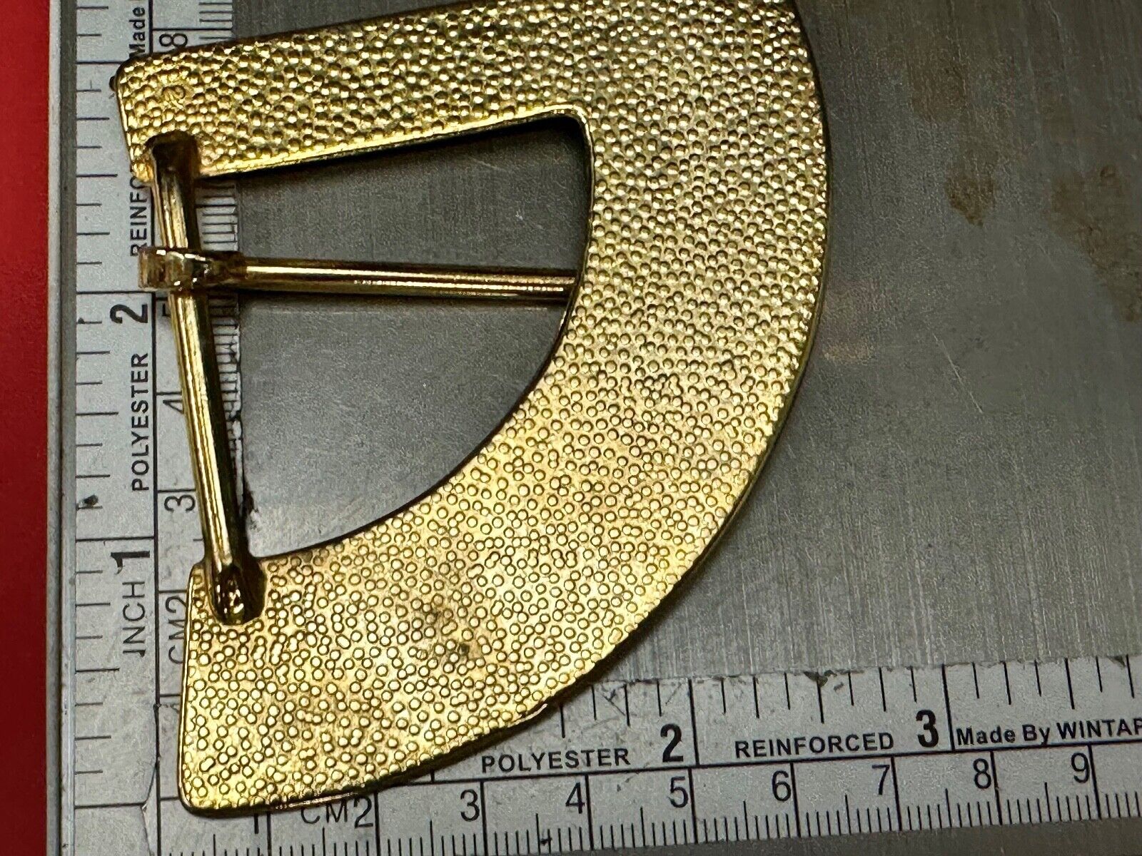 1/4 of a circle - Vintage gold tone Replacement belt buckle