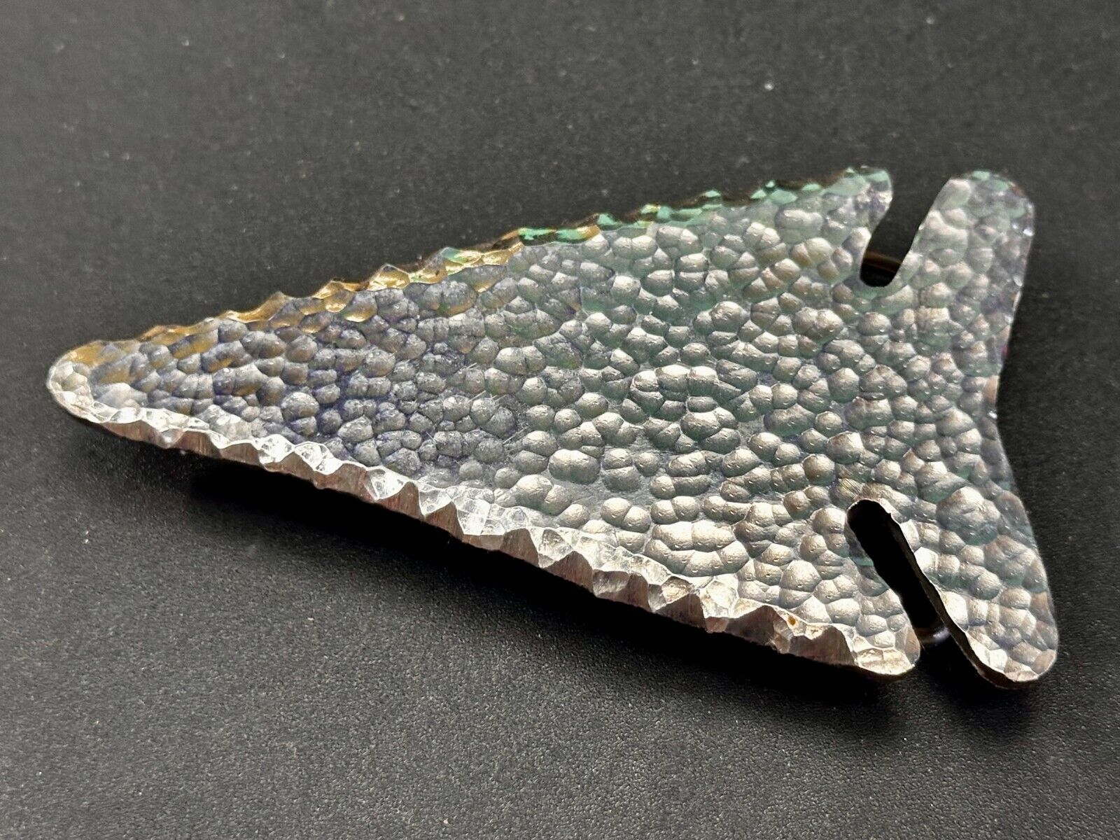 Arrow Head Textured Artisan Cast Made Native Indian Art Figural Belt Buckle